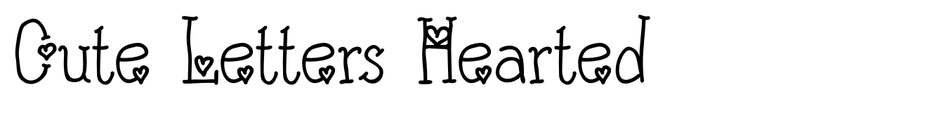 Cute Letters Hearted